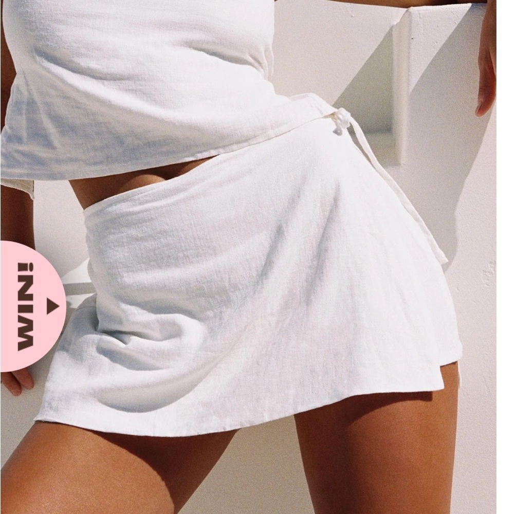 Princess Polly Gulliver Tie Side Mini Skort White